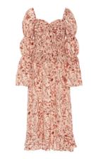 Amur Filipa Floral-patterned Matelass-silk Midi Dress