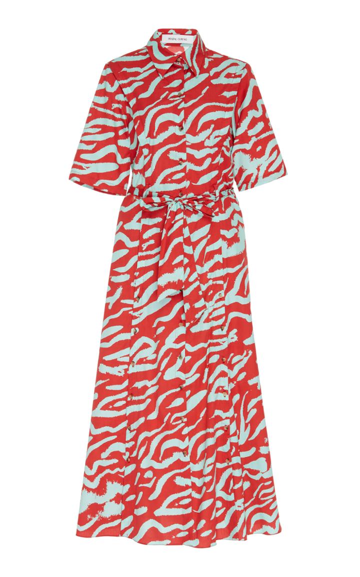 Prabal Gurung Printed Cotton Midi Shirt Dress