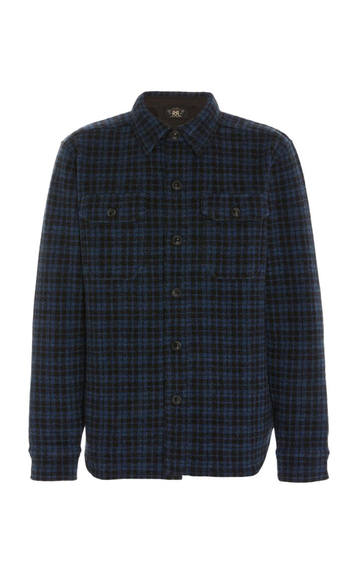 Rrl Plaid Cotton Flannel Shirt