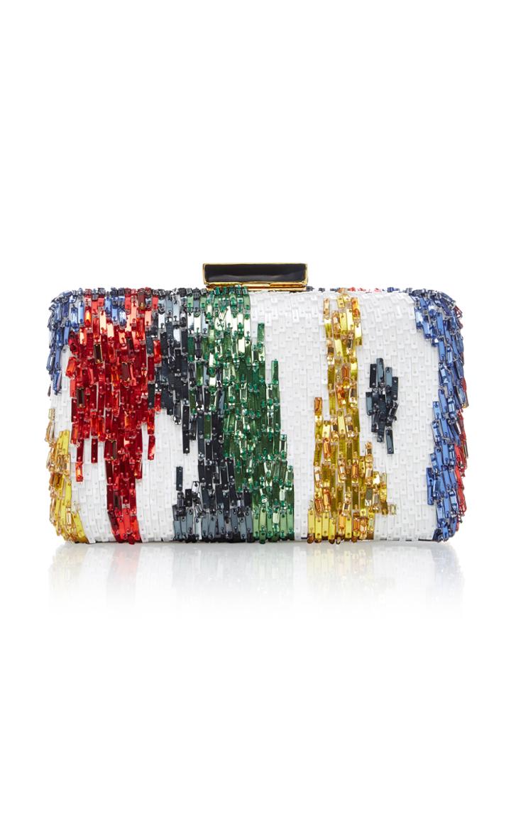 Oscar De La Renta Rogan Embellished Box Clutch
