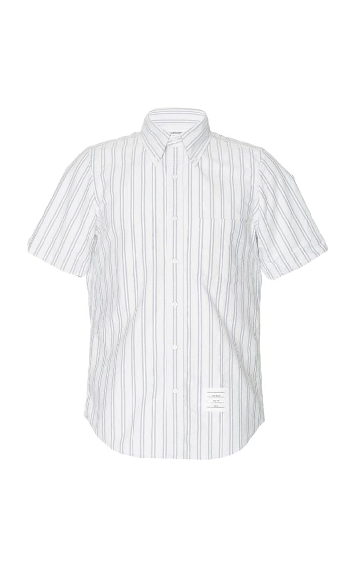 Thom Browne Short Sleeve Stripe Oxford