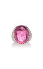 Sabbadini White Gold Diamond And Rubellite Ring
