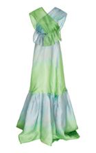 Moda Operandi Rosie Assoulin Ruffled Tow-tone Cotton Gown Size: 0