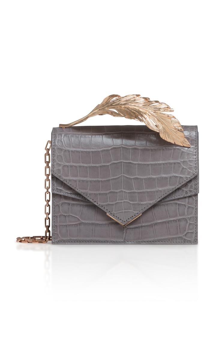 Ralph & Russo Alina Alligator Clutch