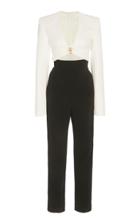 Moda Operandi David Koma Cutout V-neck Crepe Jumpsuit Size: 6