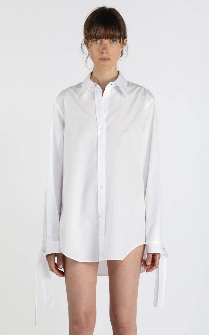 Moda Operandi N21 Tie-cuff Cotton Poplin Shirt