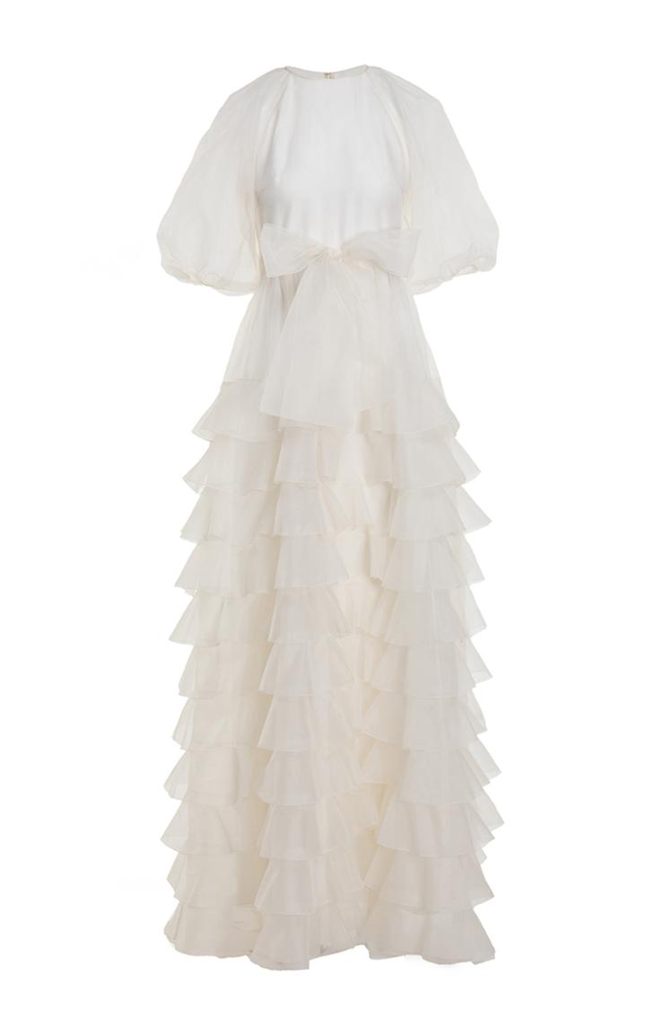 Moda Operandi Huishan Zhang April Silk Bow Gown