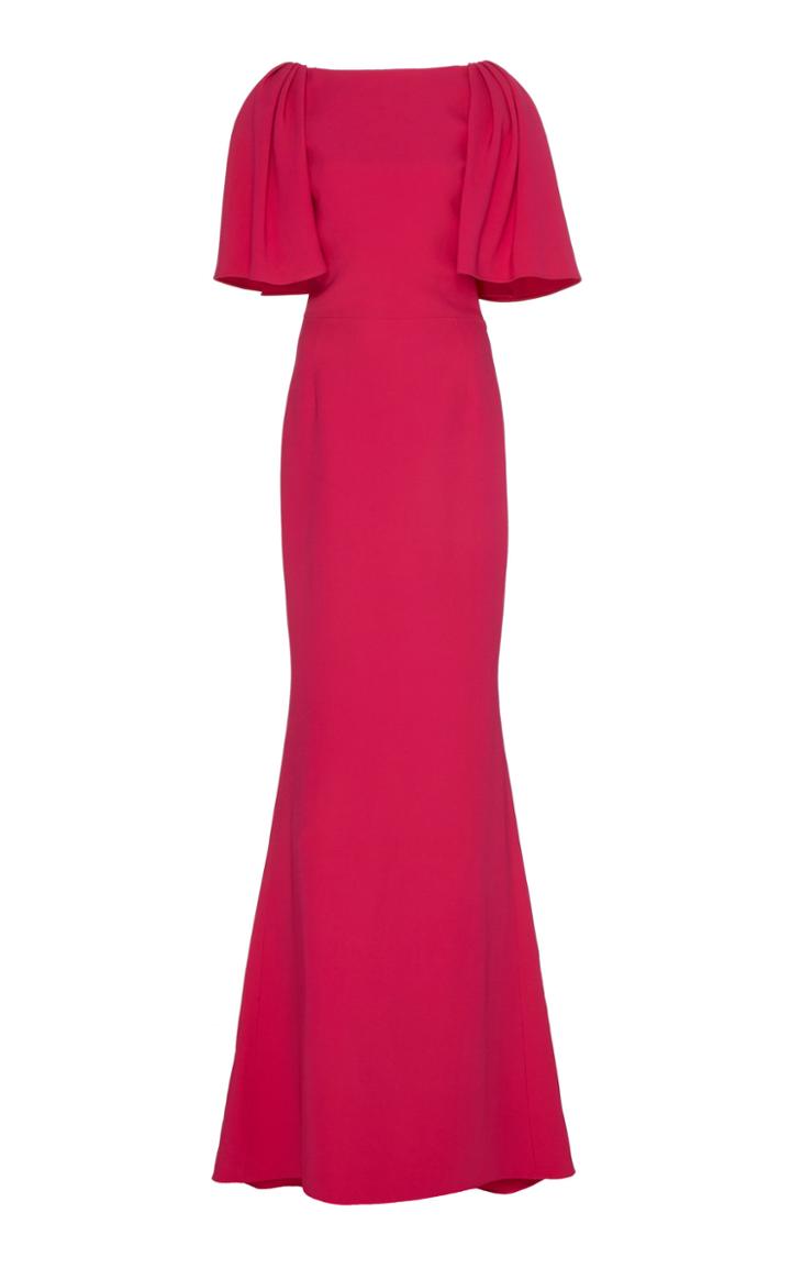 J. Mendel Open Back Crepe De Chine Gown