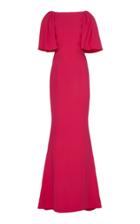 J. Mendel Open Back Crepe De Chine Gown