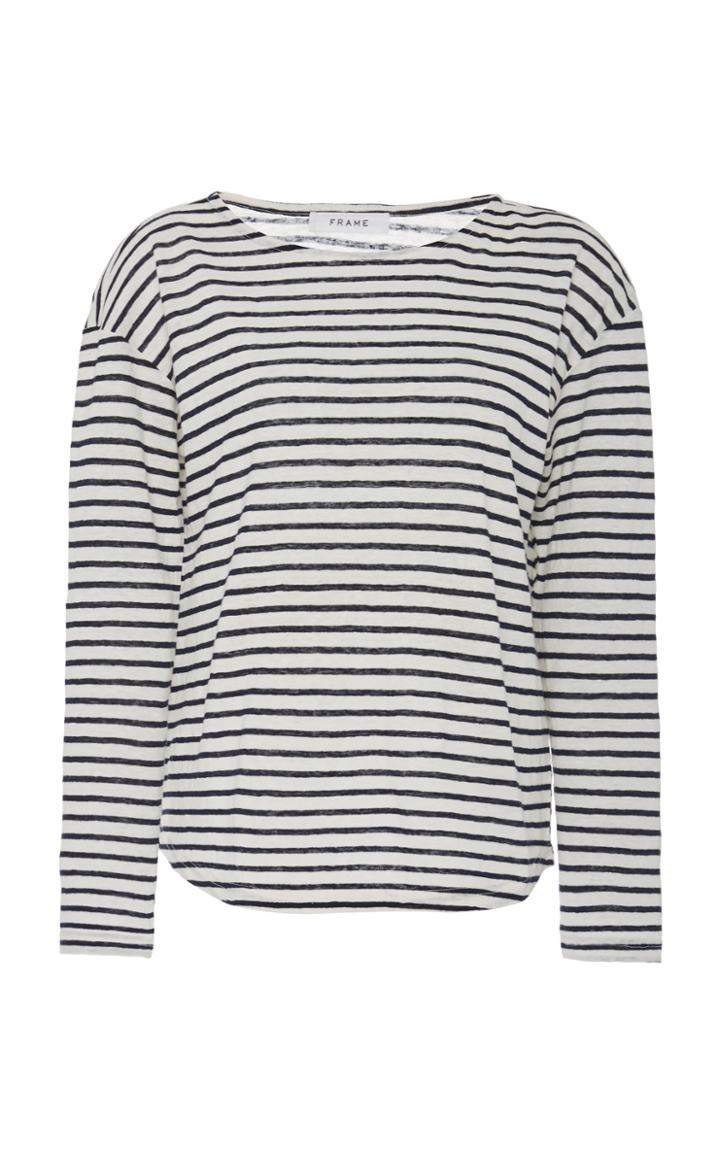 Frame Striped Linen Top