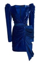 Moda Operandi Zuhair Murad Wrap-effect Velvet Mini Dress