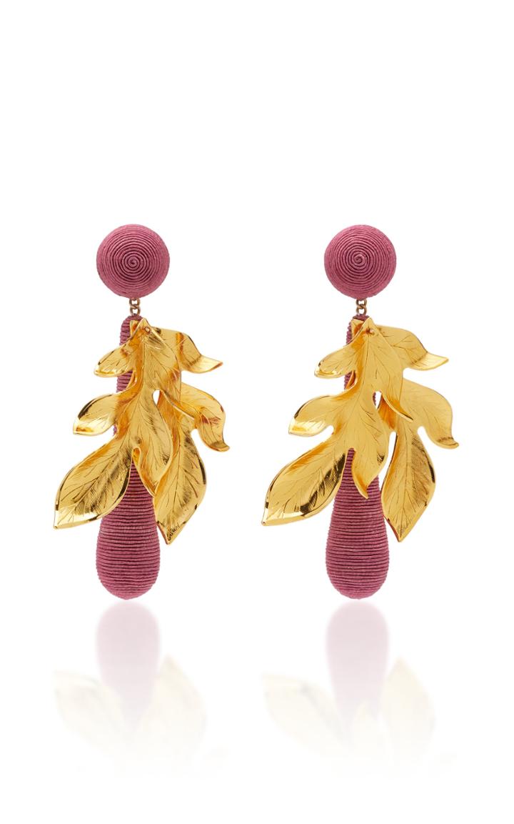 Rebecca De Ravenel Violetta Gold-plated Drop Earrings