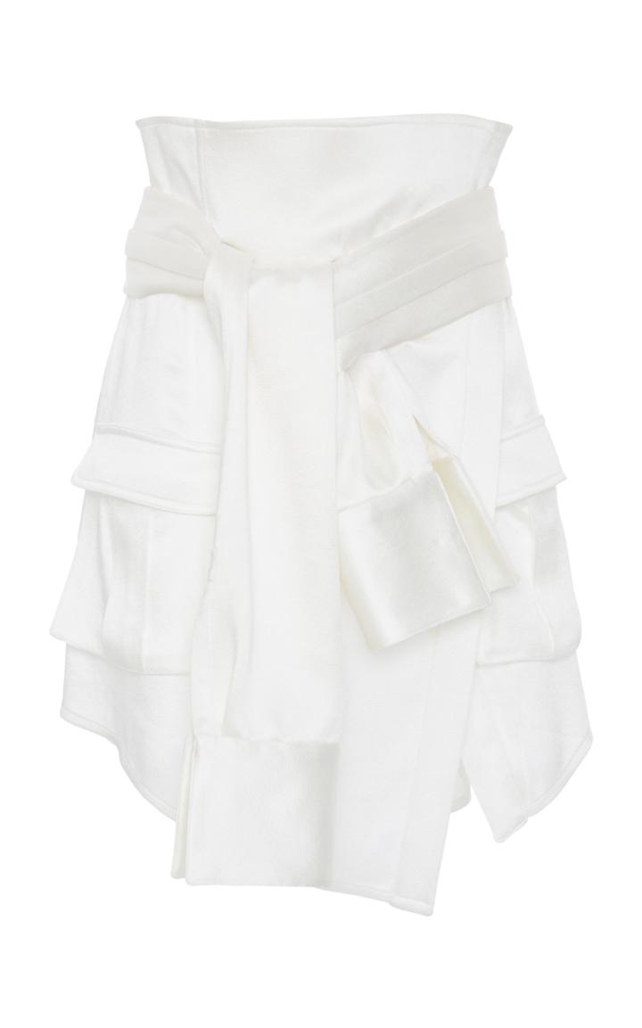 Balmain Knot-detail Crepe Skirt