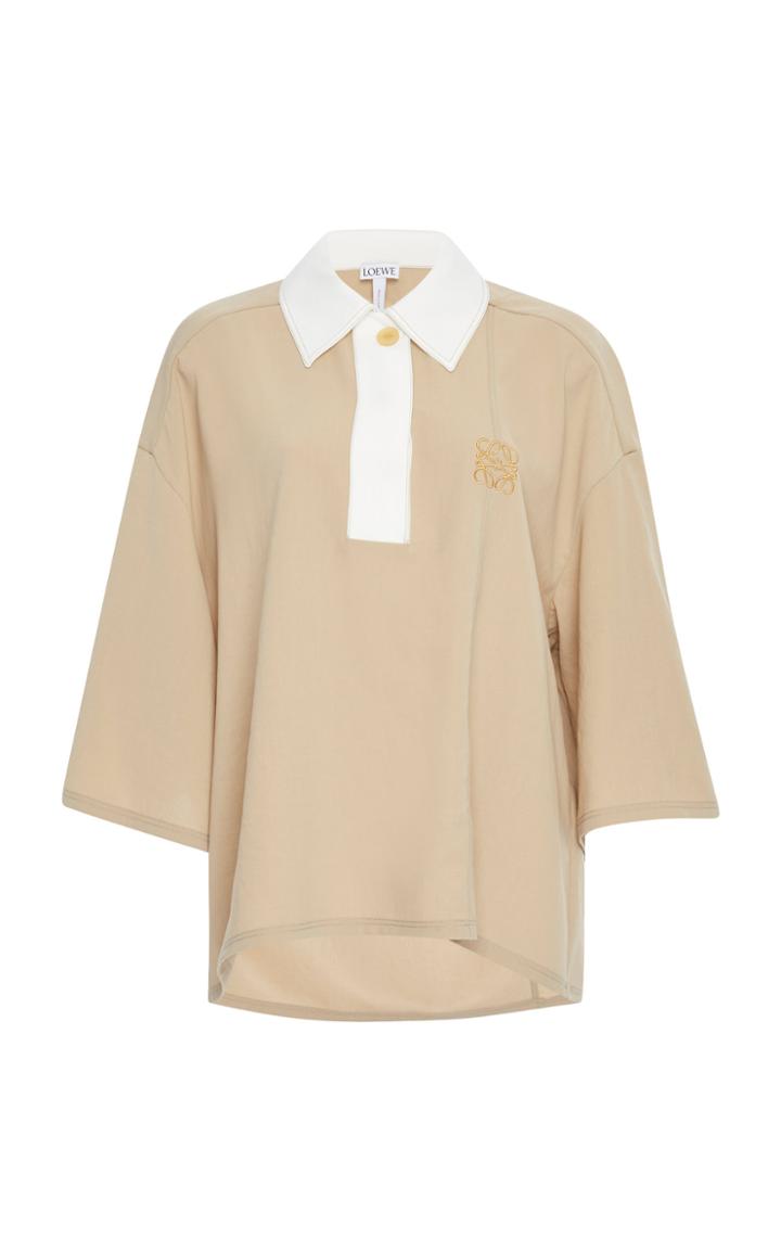 Loewe Oversized Cropped Jersey Polo Shirt