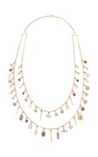 Renee Lewis Antique Diamond And Gemstone Charms Necklace