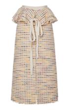 Brock Collection Perla Ruffle Waistline Tweed Midi Skirt
