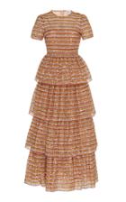 Moda Operandi Red Valentino Bow-detailed Tiered Sequined Maxi Dress Size: 36