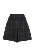 Tibi James Checked Twill Skort