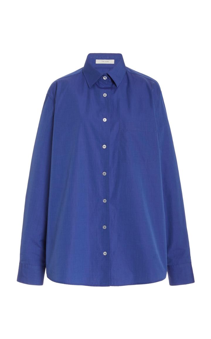 Moda Operandi The Row Mario Cotton Button Down Shirt