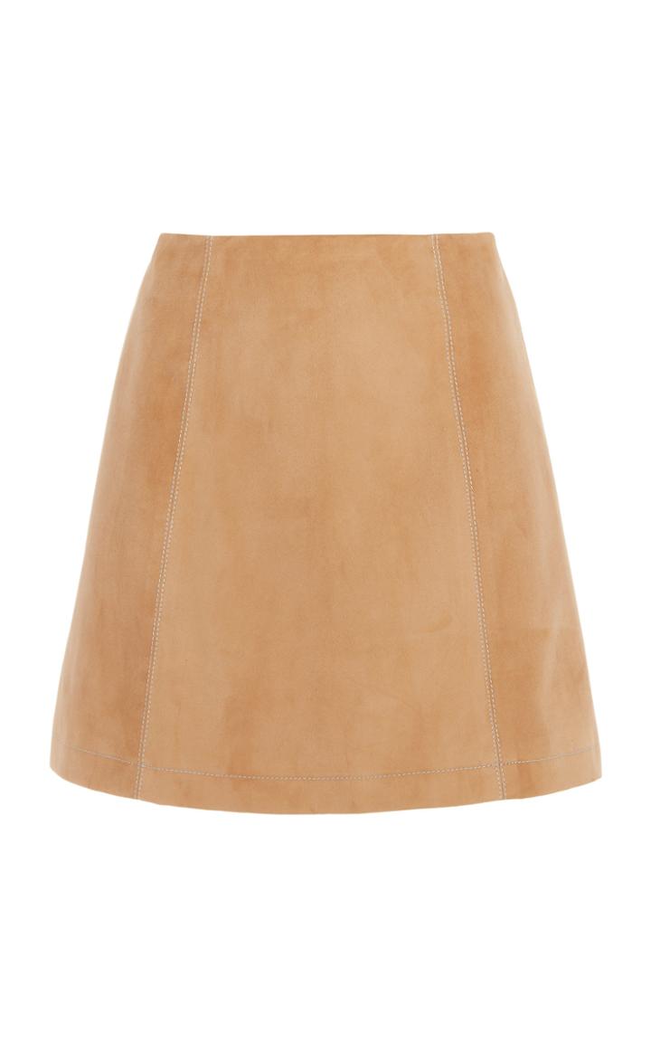 Carolina Herrera Suede Mini Skirt