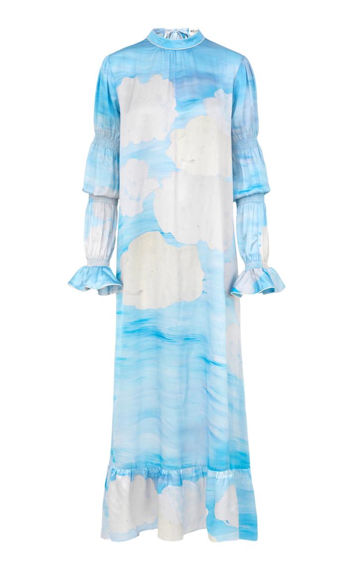 Moda Operandi Helmstedt Ekstra Maxi Silk Satin Dress Size: S/m