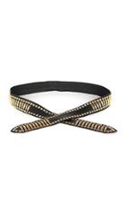 Moda Operandi Alberta Ferretti Gold-tone Studded Leather Waist Belt