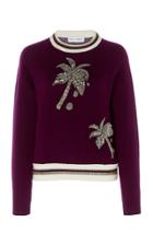 Dice Kayek Bead Embroidered Wool Sweater