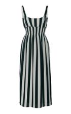 Emilia Wickstead Giovanna Striped Georgette Midi Dress