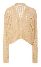 Moda Operandi Vince Open Cable Cotton Cardigan Size: Xxs