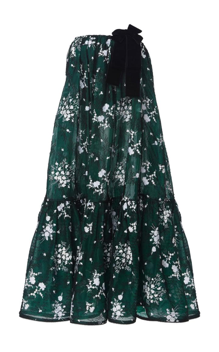Erdem Theona Strapless Lace And Organza Dress