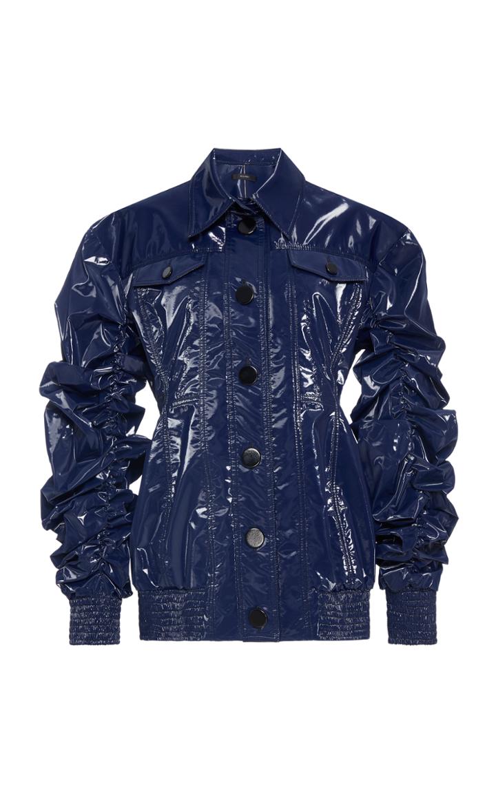Ellery Ruched Sleeve Bomber