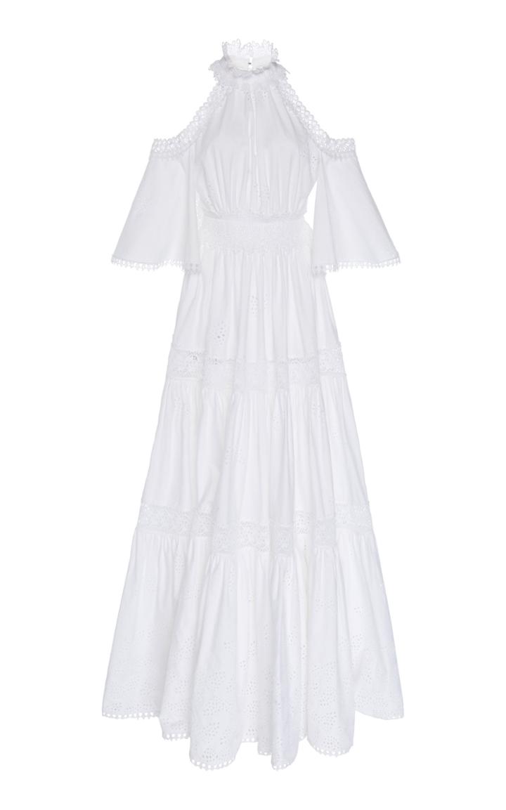 Moda Operandi Ralph & Russo Ruffled Broderie Anglaise Maxi Dress Size: 34