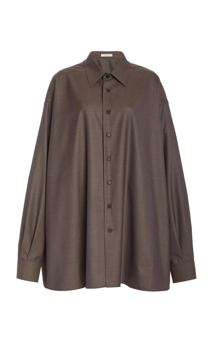 Moda Operandi The Row Gianluca Oversized Wool Shirt