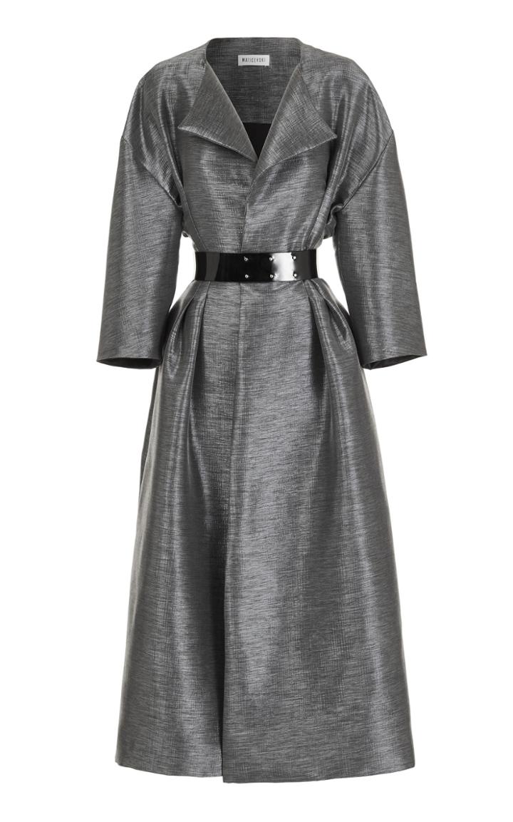 Maticevski Belted Lam Trench Coat