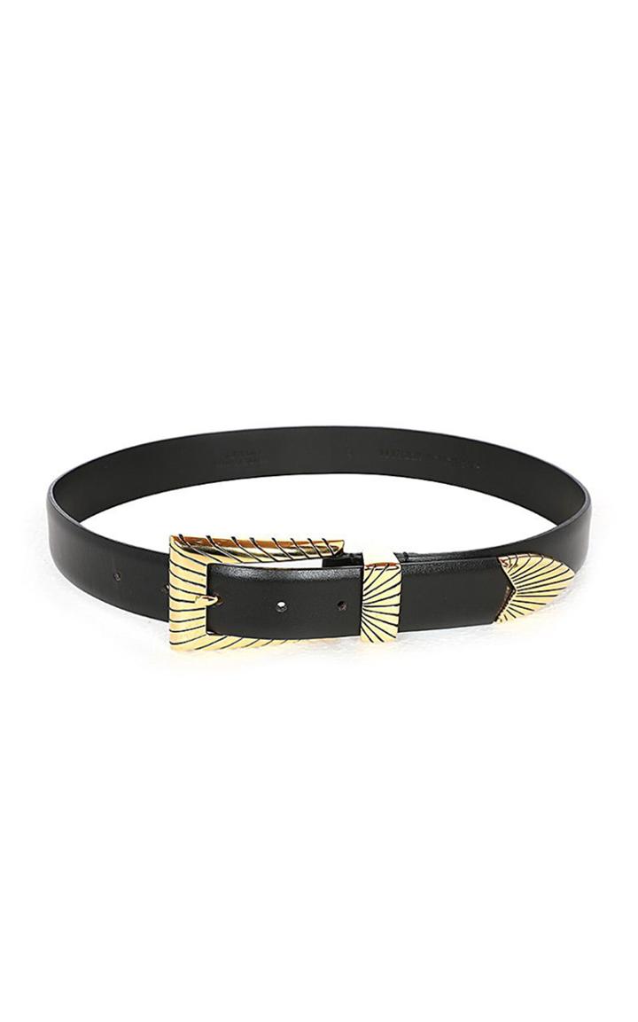 Moda Operandi Alberta Ferretti Gold-tone Western Buckle Leather Belt