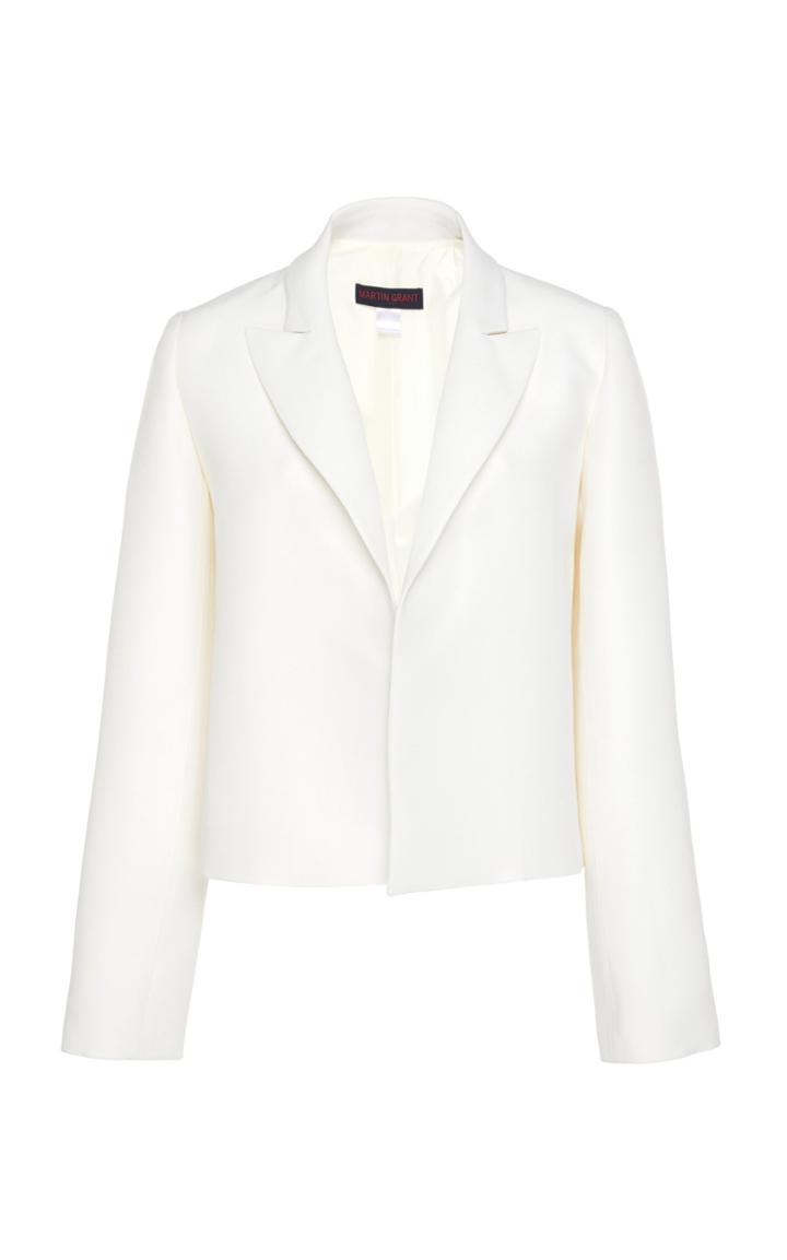 Martin Grant Lapel Collar Wool-blend Jacket