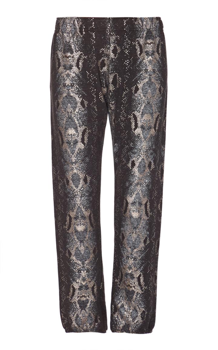 Monrow Foil Snake Sweatpants