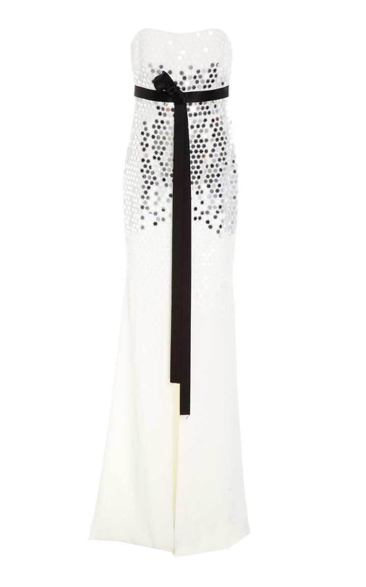 Bibhu Mohapatra Strapless Crystal Embroidered Gown