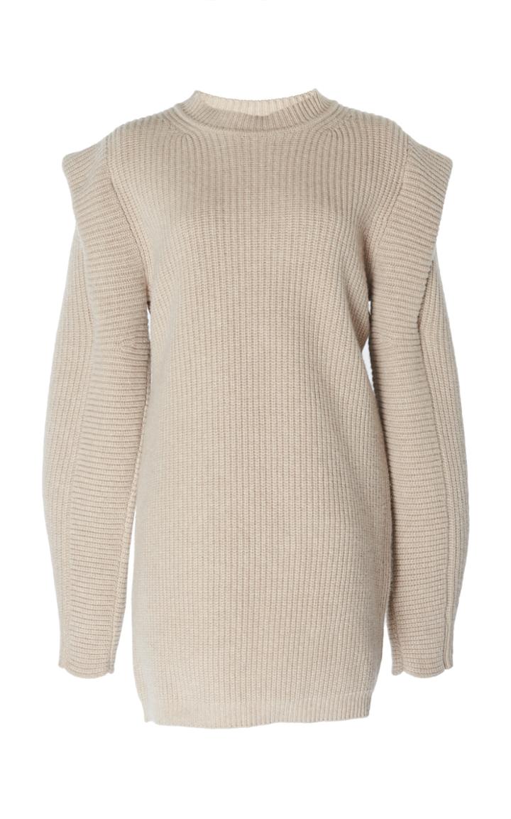 Isabel Marant Beatsy Ribbed Knit Cape Sleeve Dress
