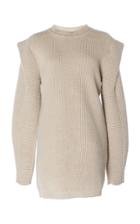 Isabel Marant Beatsy Ribbed Knit Cape Sleeve Dress