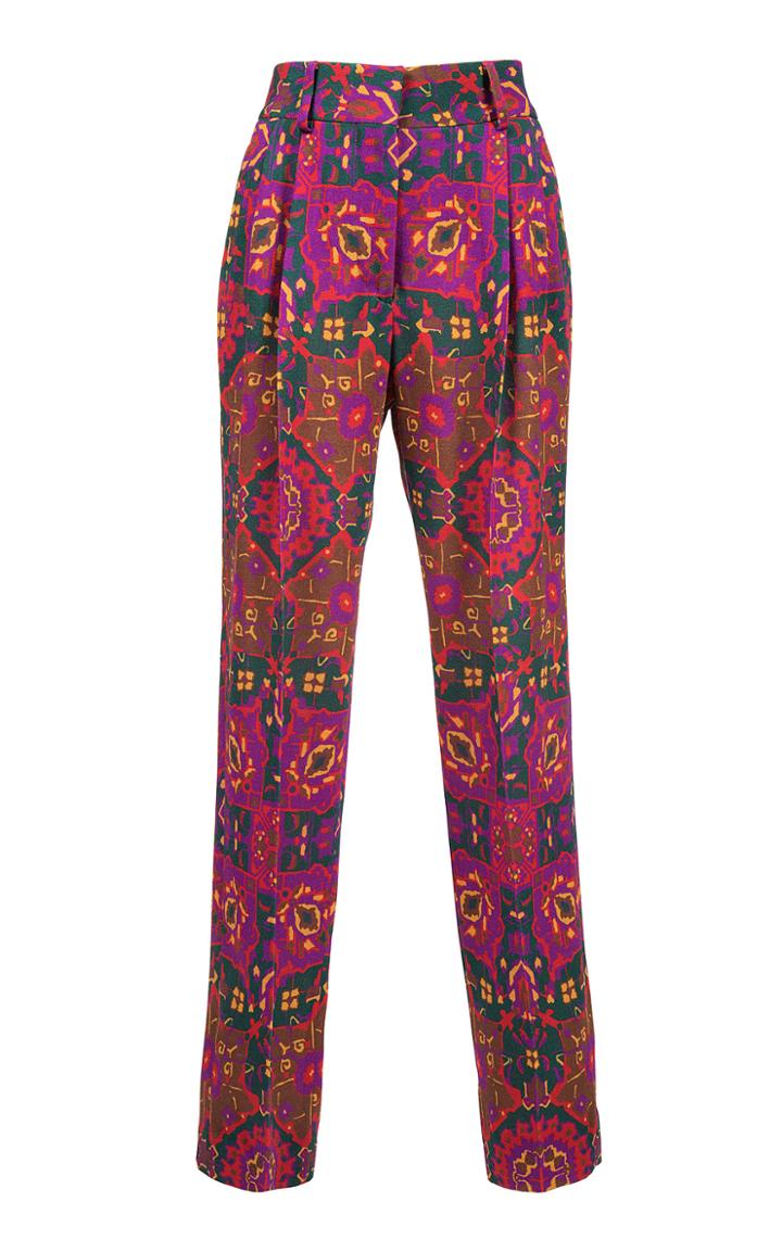 Moda Operandi Blaz Milano Zefira Banker Printed Cady Pants