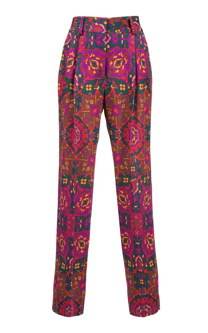 Moda Operandi Blaz Milano Zefira Banker Printed Cady Pants