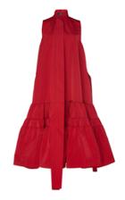 Moda Operandi Rochas Belted Taffeta Tent Dress Size: 40