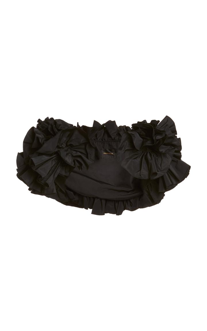Moda Operandi Zuhair Murad Techno Faille Ruffled Cape