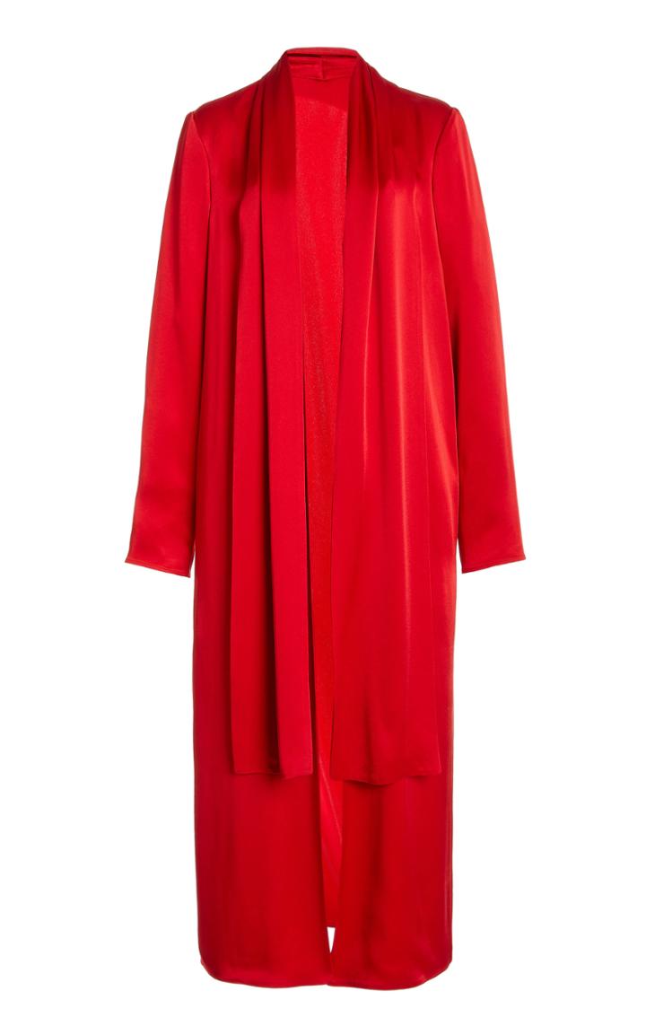 Moda Operandi Sally Lapointe Double Faced Satin Scarf Neck Duster