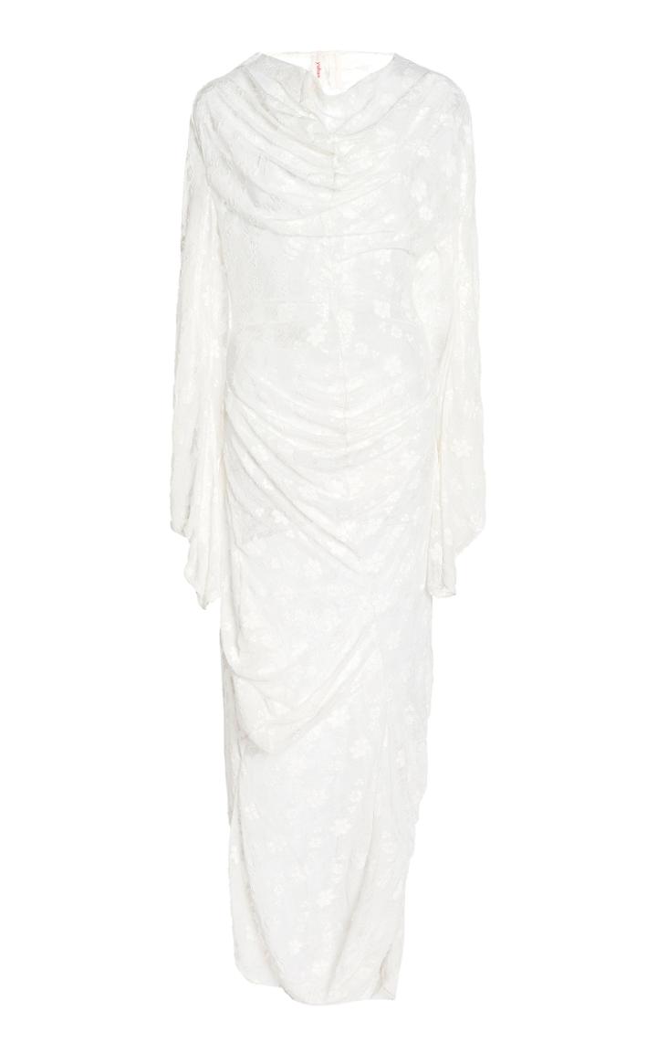 Moda Operandi Yuhan Wang Jae Draped Floral Jersey Maxi Dress