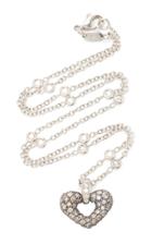 Gioia 18k White Gold Platinum Silver And Diamond Necklace