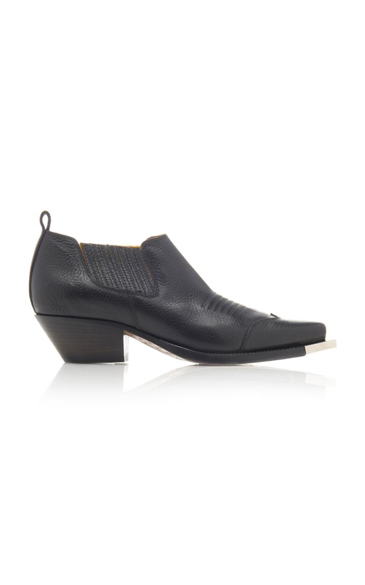 Off-white C/o Virgil Abloh Textured-leather Ankle Boots