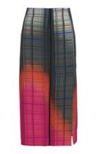 Sportmax Piume Plaid Pique Pencil Skirt