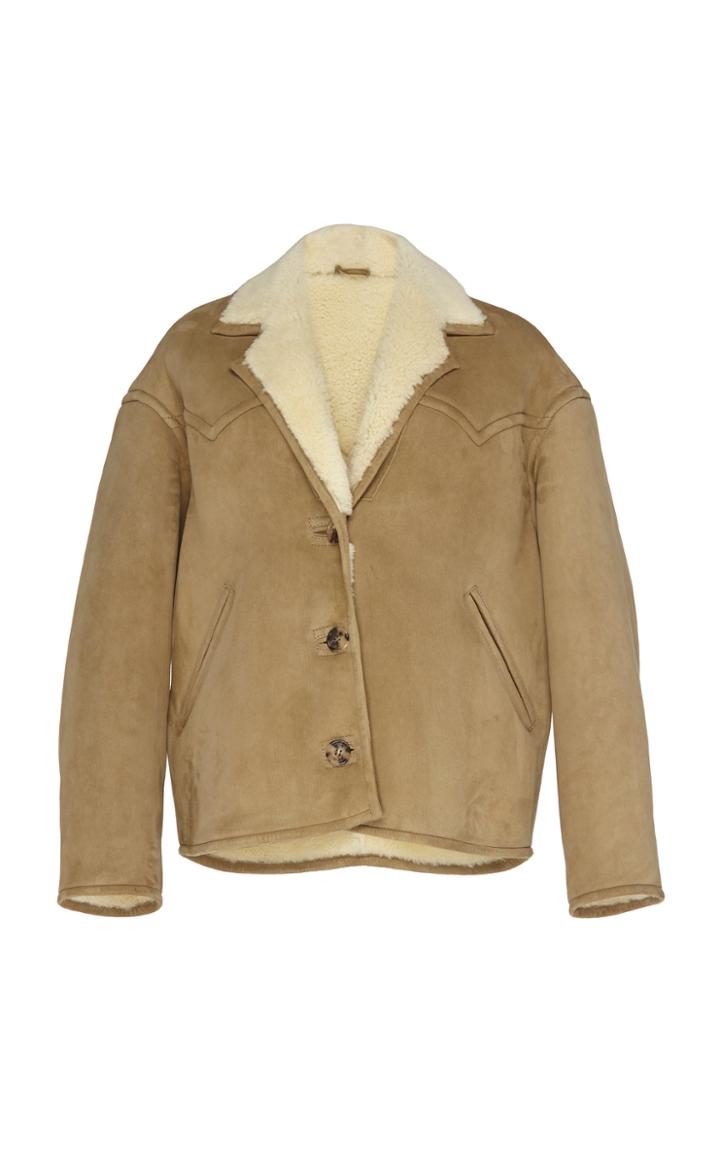 Isabel Marant Toile Fabio Shearling Bomber Jacket